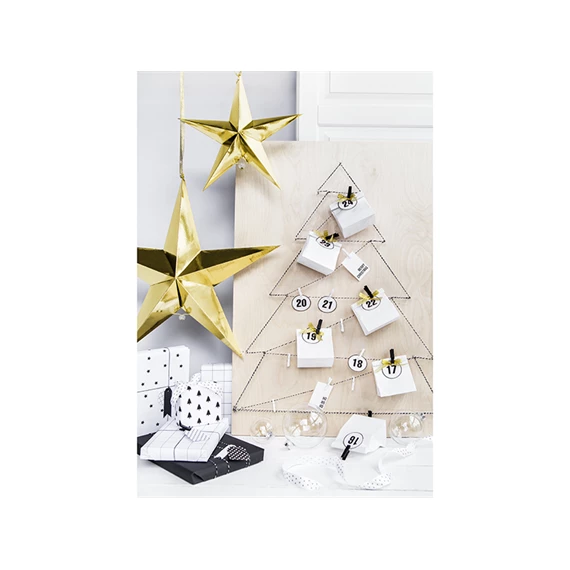 Papír csillag 70 cm arany