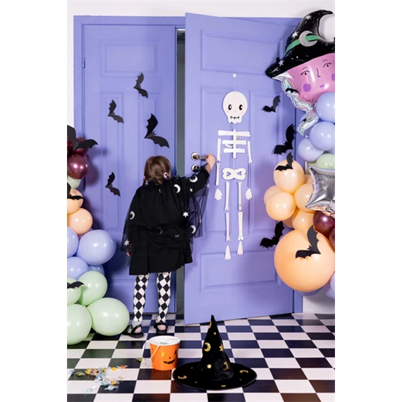 Papír dekoráció denevérek 19-29 cm fekete S/6