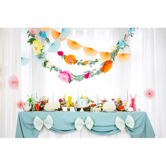 Papír dekoráció méhsejt nyuszi rózsaszín 30 cm