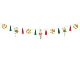 Papír girland diótörő, mix, 2 m