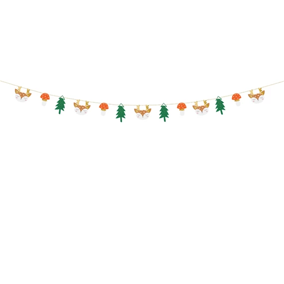 Papír girland erdő, mix, 1,7 m