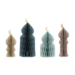 Papír méhsejt dekorációk eid mubarak, mix, 22,5-33,5 cm S/4