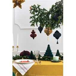 Papír méhsejt dísz csepp, bézs, 8x12 cm