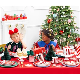 Papír méhsejt dísz karácsonyfa, üvegzöld, 20 cm