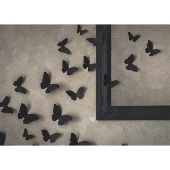 Papír molylepke dekoráció 6-12 cm fekete S/30