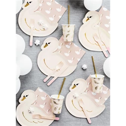 Papírpohár hattyú toll lovely swan, 260 ml S/6