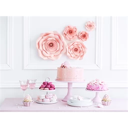 Papír virág háttér rózsaszín mix 30, 20, 15, 10, 10 cm