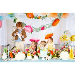 Papírdísz virágok 35 cm mix S/3