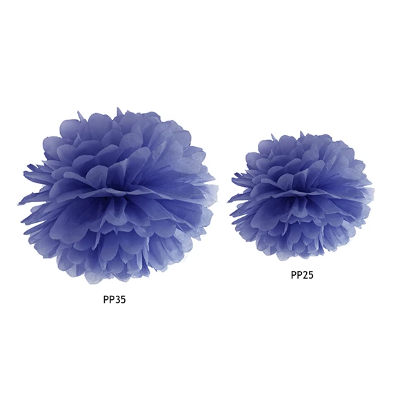 Papírgömb pompom sötétkék 25 cm