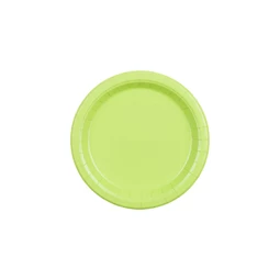 Papírtányér 18 cm világoszöld S/6