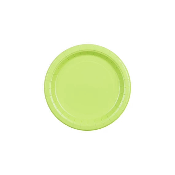 Papírtányér 18 cm világoszöld S/6