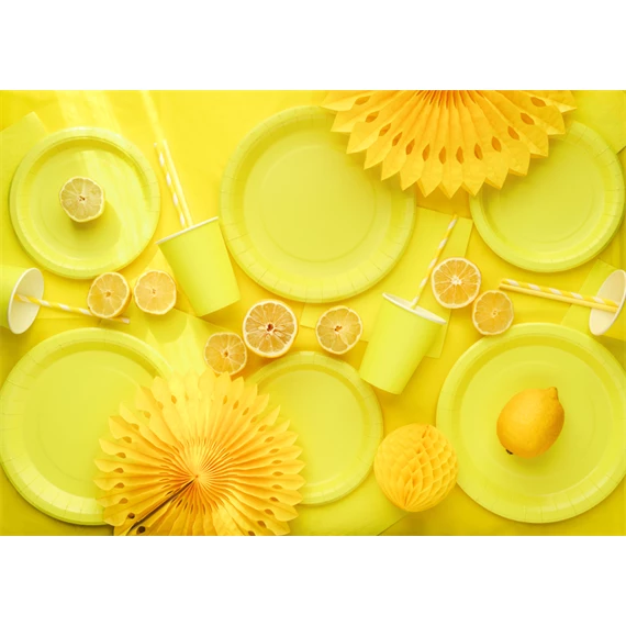 Papírtányér 23 cm sárga S/6