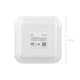 Papírtányér BBQ felirattal, vegyes, 26x26 cm S/6