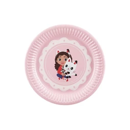 Papírtányér Gabby babaháza, vegyes, 18 cm S/6