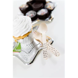 Papírtányér csillag ezüst 18 cm S/6