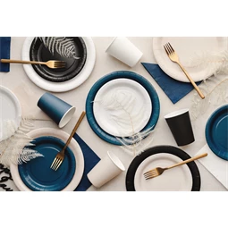 Papírtányér fekete 18 cm S/6