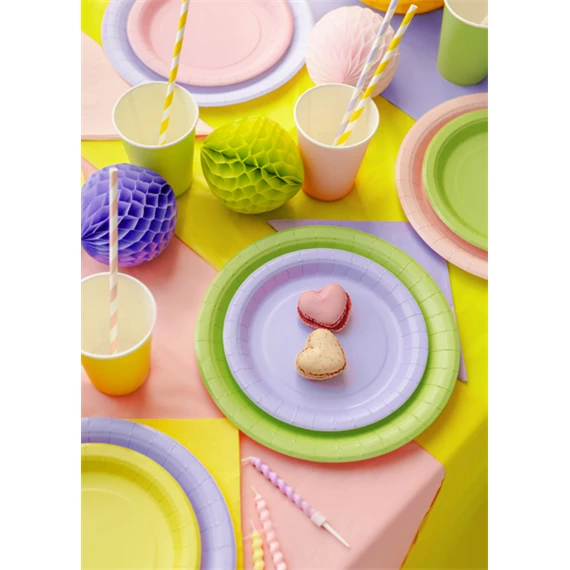 Papírtányér levendula 23 cm S/6