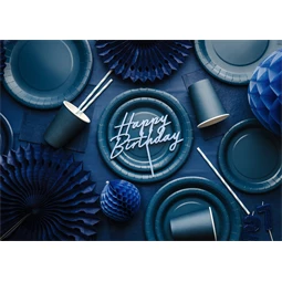 Papírtányér sötétkék 18 cm S/6