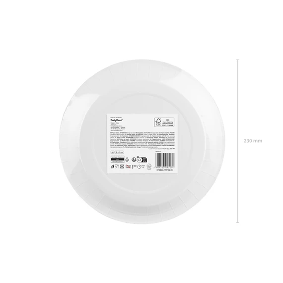 Papírtányér sötétkék 23 cm S/6