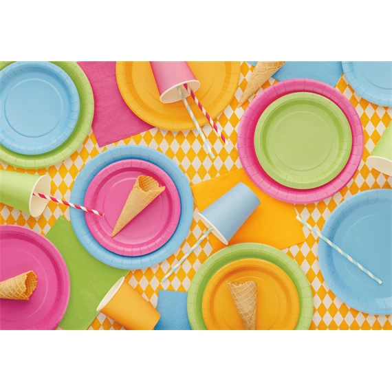 Papírtányérok 23 cm világoszöld S/6