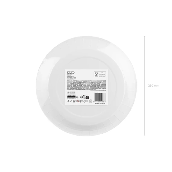 Papírtányérok 23 cm világoszöld S/6