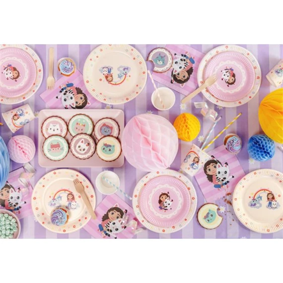 Papírtányérok Gabby babaháza, mix, 23 cm S/6