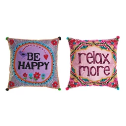 Párna "Relax" felirattal 40x10x40 cm 2 féle