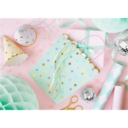 Party kalapok csillagokkal, mix, 14,5 cm S/6