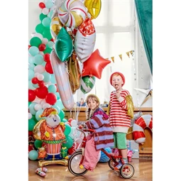 Party függöny csillag műanyag 100x245 cm ezüst