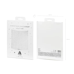 Party függöny karácsonyfák ezüst 100x245 cm