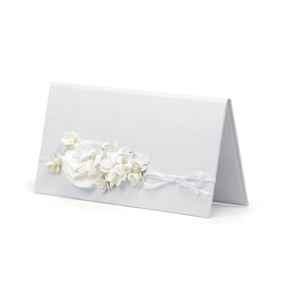 Pénztartó papír 10,5x19,5cm fehér