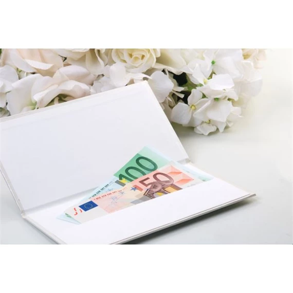 Pénztartó papír 10,5x19,5cm fehér
