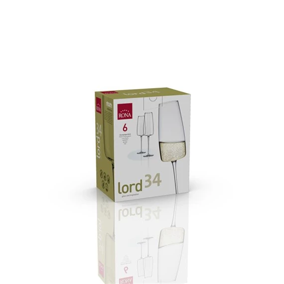 Pezsgős pohár LORD 340 ml 6,6x25 cm S/6