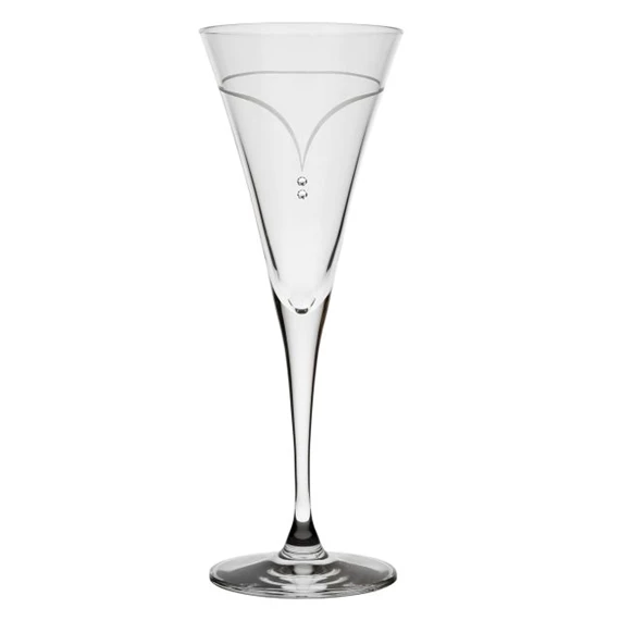 Pezsgős pohár Swarovski kristállyal 200 ml 22x8,2 cm S/6