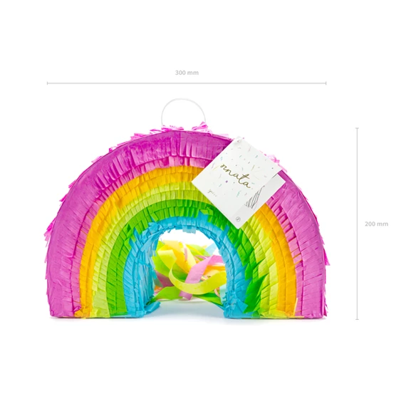 Pinata szivárvány 30x20x10 cm