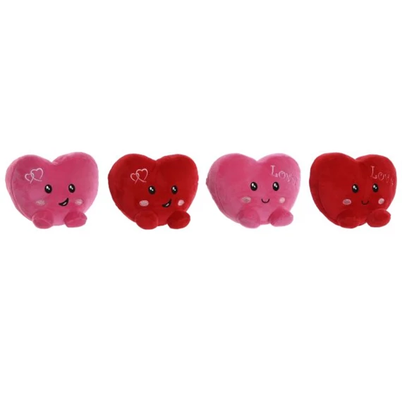 Plüss szív 14x5x11 cm 4 féle