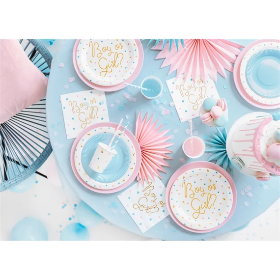 Papírpohár fiú vagy lány, babaváró buli 200 ml S/6