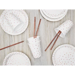 Papírpohár pöttyös fehér 260 ml S/6