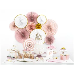 Papírpohár világos rózsaszín 220 ml S/6