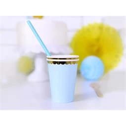 Poharak világoskék 220 ml S/6