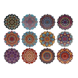Poháralátét, Mandala 10,8x10,8x0,7 cm 12 féle