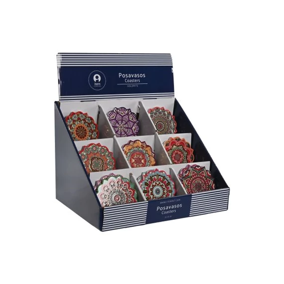 Poháralátét Mandala 11x11x0,5 cm 12 féle