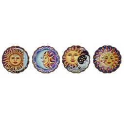 Poháralátét Nap és Hold 10,8x10,8x0,7 cm 4 féle