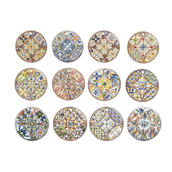 Poháralátét csempe 11x11x0,5 cm 12 féle