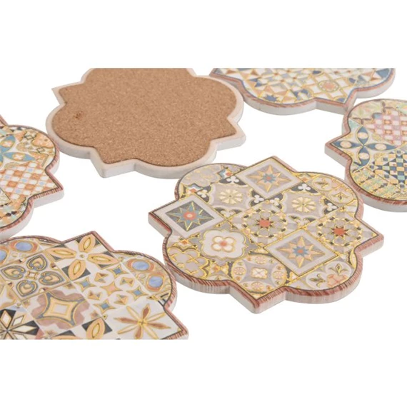 Poháralátét csempe mintás 10,8x10,8x0,7 cm 12 féle