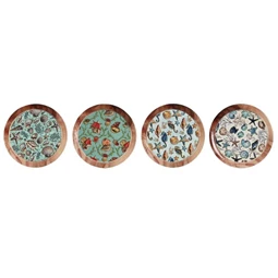 Poháralátét 10,8x10,8x0,7 cm 4 féle