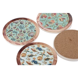 Poháralátét 10,8x10,8x0,7 cm 4 féle