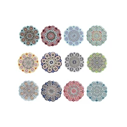 Poháralátét mandala 11x11x0,5 cm 12 féle