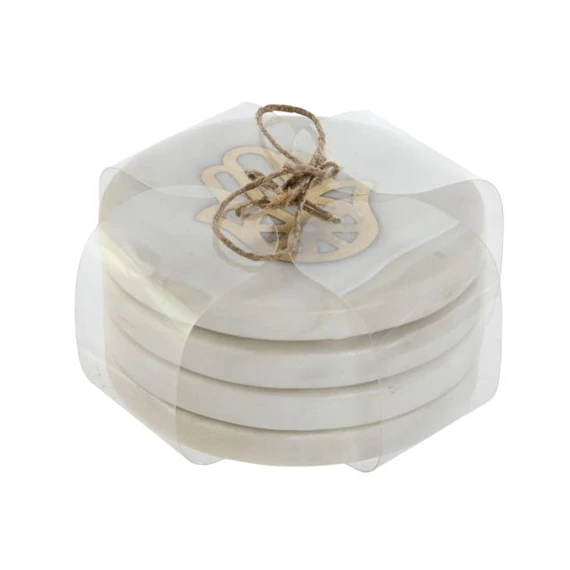 Poháralátét szett 10x10x5 cm S/4