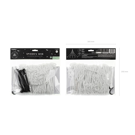 Pókháló dekoráció fehér 5x4 m